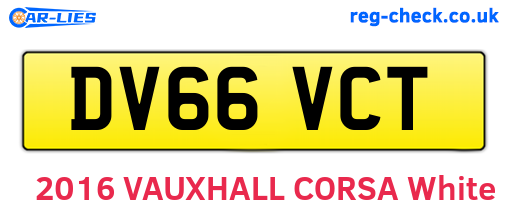 DV66VCT are the vehicle registration plates.