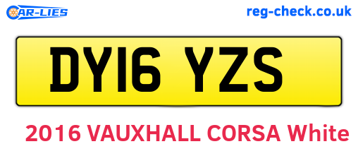 DY16YZS are the vehicle registration plates.