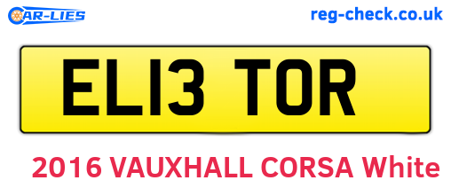 EL13TOR are the vehicle registration plates.