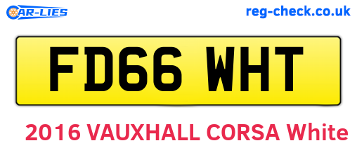 FD66WHT are the vehicle registration plates.