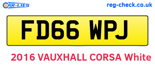 FD66WPJ are the vehicle registration plates.