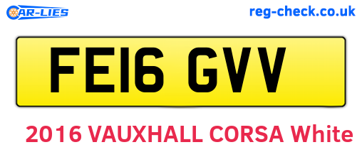 FE16GVV are the vehicle registration plates.