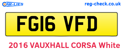 FG16VFD are the vehicle registration plates.