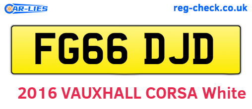 FG66DJD are the vehicle registration plates.