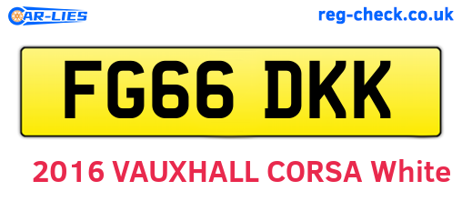 FG66DKK are the vehicle registration plates.