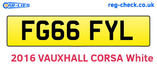 FG66FYL are the vehicle registration plates.