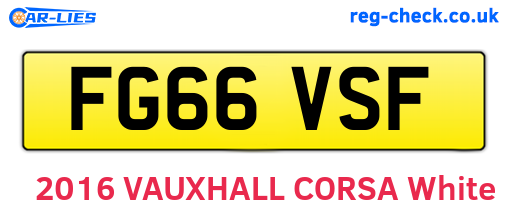 FG66VSF are the vehicle registration plates.