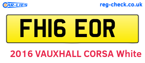 FH16EOR are the vehicle registration plates.