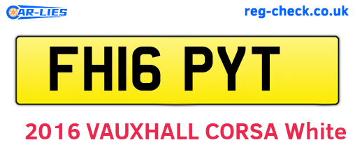 FH16PYT are the vehicle registration plates.