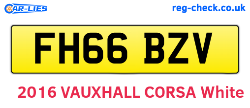 FH66BZV are the vehicle registration plates.