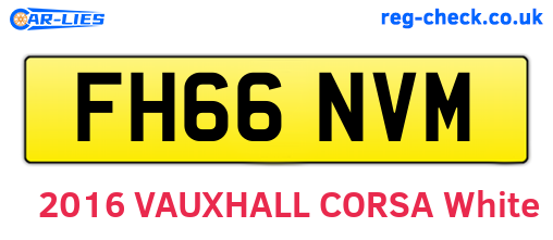 FH66NVM are the vehicle registration plates.