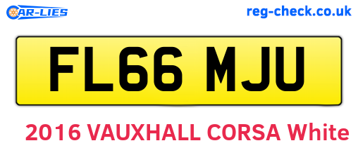 FL66MJU are the vehicle registration plates.