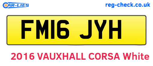 FM16JYH are the vehicle registration plates.