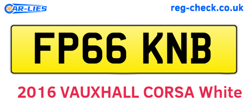 FP66KNB are the vehicle registration plates.