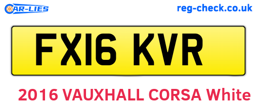 FX16KVR are the vehicle registration plates.