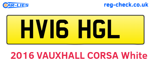 HV16HGL are the vehicle registration plates.