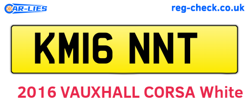 KM16NNT are the vehicle registration plates.
