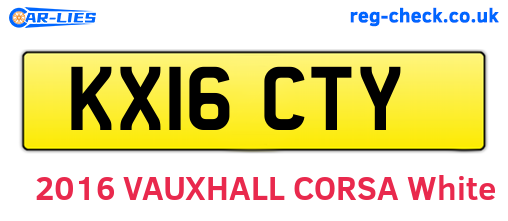 KX16CTY are the vehicle registration plates.