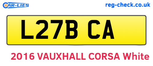 L27BCA are the vehicle registration plates.