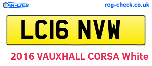 LC16NVW are the vehicle registration plates.