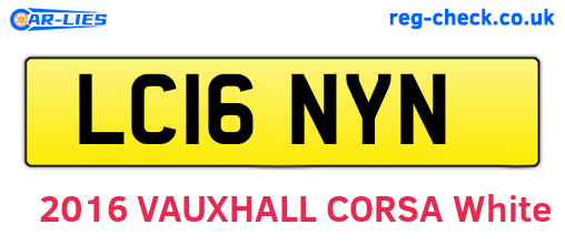 LC16NYN are the vehicle registration plates.