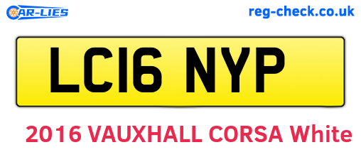 LC16NYP are the vehicle registration plates.