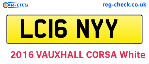 LC16NYY are the vehicle registration plates.
