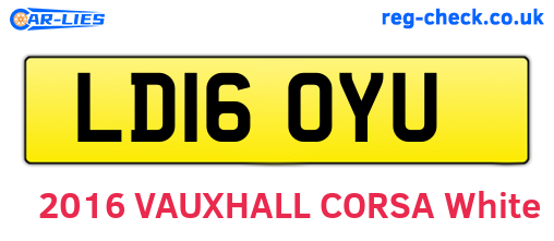 LD16OYU are the vehicle registration plates.