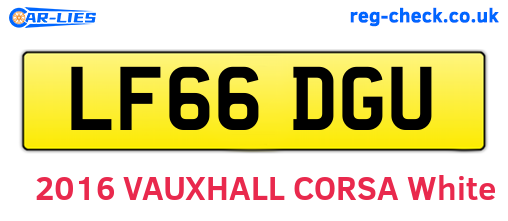 LF66DGU are the vehicle registration plates.