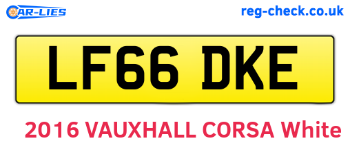 LF66DKE are the vehicle registration plates.