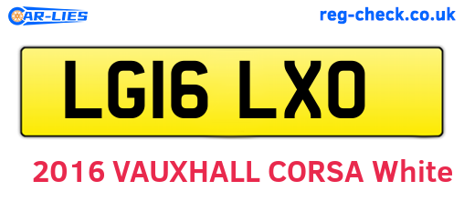 LG16LXO are the vehicle registration plates.