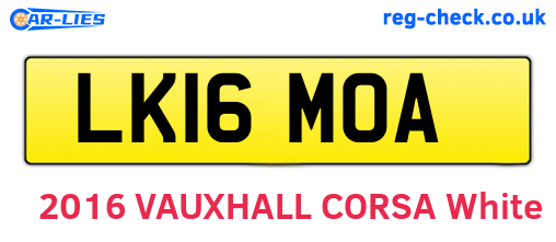 LK16MOA are the vehicle registration plates.
