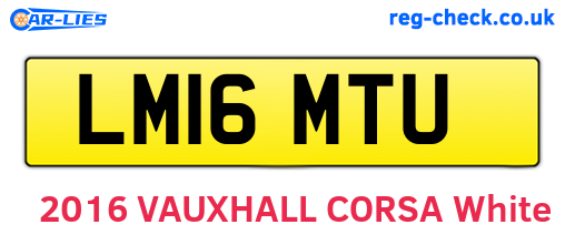 LM16MTU are the vehicle registration plates.