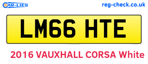 LM66HTE are the vehicle registration plates.