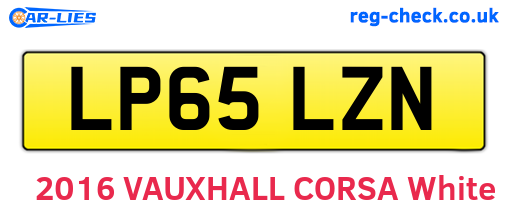 LP65LZN are the vehicle registration plates.