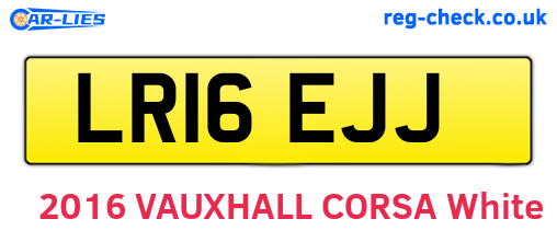 LR16EJJ are the vehicle registration plates.