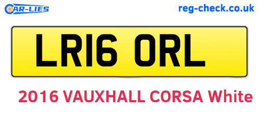 LR16ORL are the vehicle registration plates.