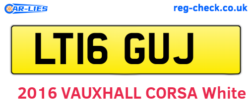 LT16GUJ are the vehicle registration plates.