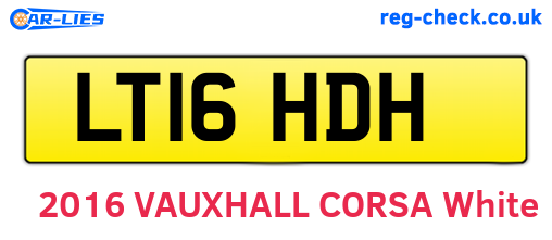 LT16HDH are the vehicle registration plates.