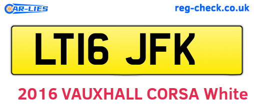 LT16JFK are the vehicle registration plates.