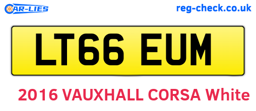 LT66EUM are the vehicle registration plates.