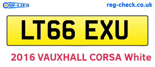 LT66EXU are the vehicle registration plates.