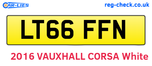 LT66FFN are the vehicle registration plates.