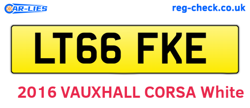 LT66FKE are the vehicle registration plates.