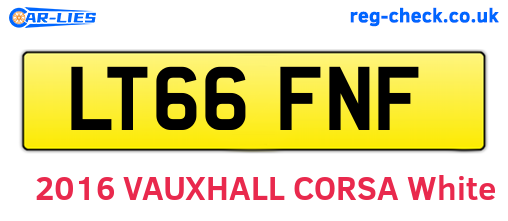 LT66FNF are the vehicle registration plates.