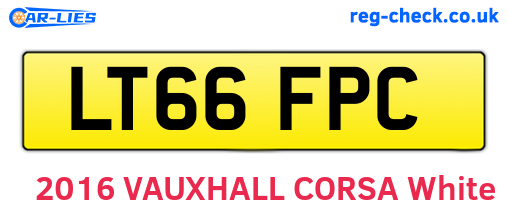 LT66FPC are the vehicle registration plates.
