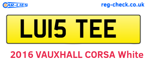 LU15TEE are the vehicle registration plates.