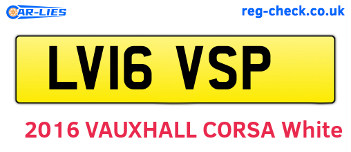 LV16VSP are the vehicle registration plates.