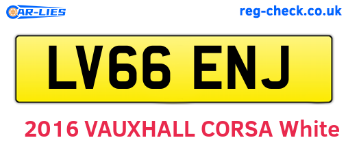 LV66ENJ are the vehicle registration plates.