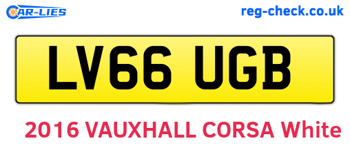 LV66UGB are the vehicle registration plates.